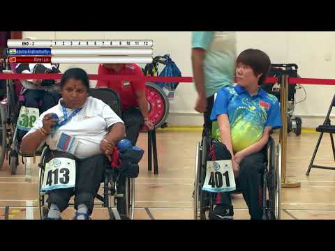 BISFed Dubai Boccia Regional Open 16.12.2019. Ximei Lin (CHN) vs. Annapurna Krishnamurthy (IND)(BC4)