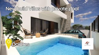 New build, 3 bedroom Villas with private pool, terrace and parking on the plot, in Dolores, Spain.