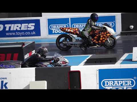 Santa Pod 2019 Green Light Nationals full day video clips bikes and cars