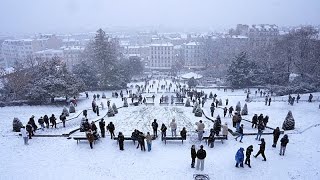 Paris unter Schneedecke, Temperaturen fallen unter null