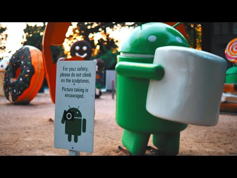 You Won't Believe Your Eyes: Viral Video of Android Lawn Statues at Google HQ #fpv #android #google