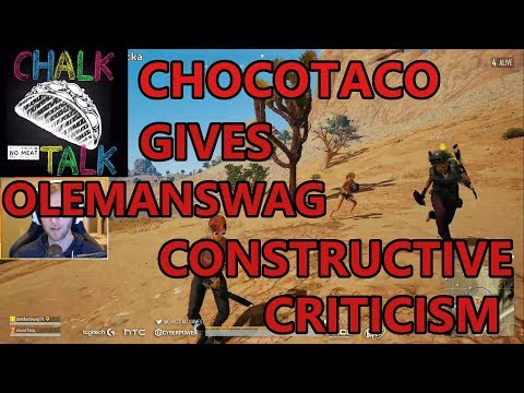 ChocoTaco Gives OleManSwag Constructive Criticism (PlayerUnknown's Battlegrounds)