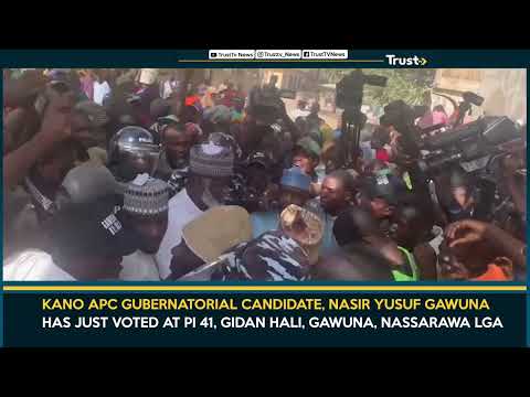 Kano APC Gubernatorial Candidate, Nasir Yusuf Gawuna Has Just Voted At Pi 41, Gidan Hali | TRUST TV