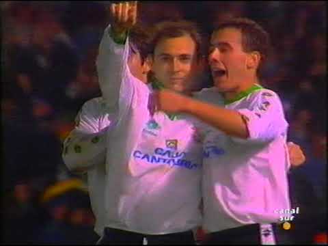 Racing Santander 5 - FC Barcelona 0 (mejores jugadas, Canal Sur, 11/02/1995)