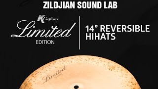Video thumbnail for Zildjian Sound Lab - Limited Edition 14" K Custom Reversible HiHats - Traditional Inside by Avedis Zildjian Company