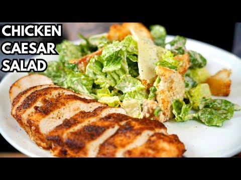 Finally Making a Salad Recipe - Chicken Caesar Salad (Super Juicy Chicken & Homemade Dressing!)