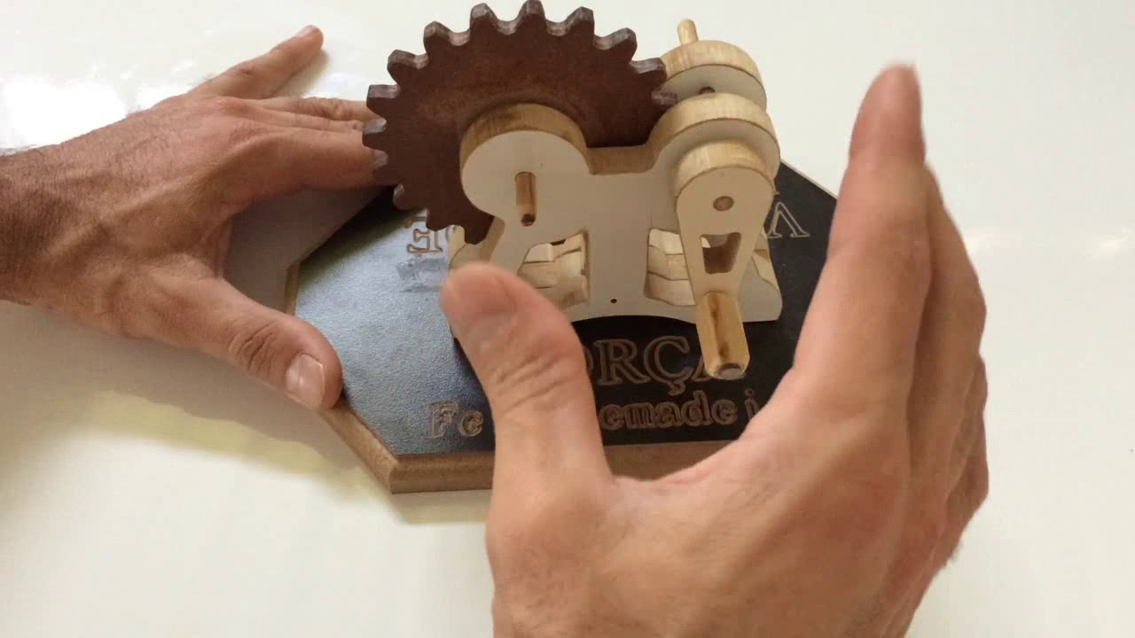 Mecanismo de engrenagens para relaçao força velocidade