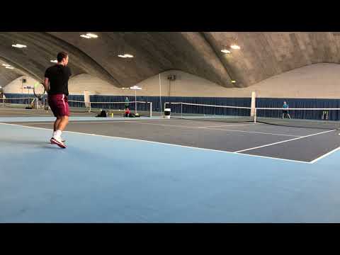 Two cross one line forehand side