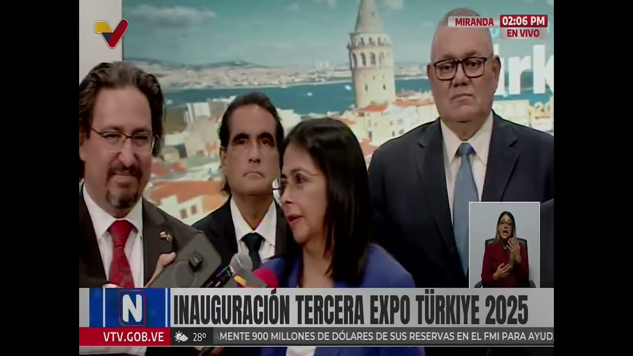 Delcy Rodríguez inaugura Expo Turkiye (Turquía) 2025