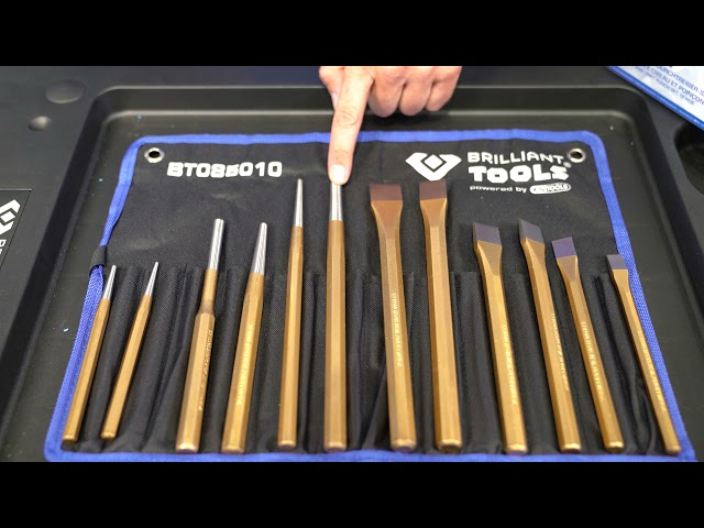 Video teaser for BRLLIANT TOOLS BT085010 Meißel und Durchtreiber-Satz, 12-tlg [Powered by KS Tools]
