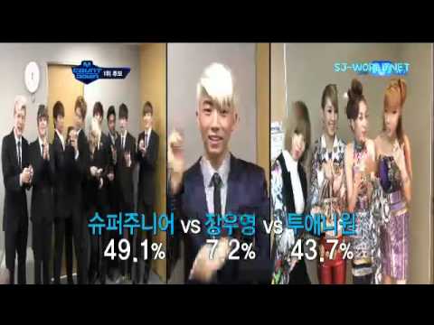 120726 M! Countdown - Super Junior Backstage Cut + SMS Voting Current Results