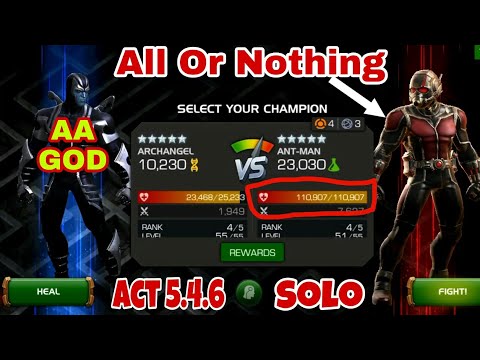 Archangel vs Ant-Man (All or Nothing) Node Act 5.4.6 | Mcoc