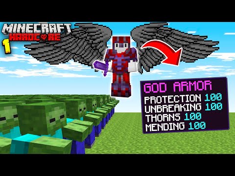 I Crafted GOD ARMOR in Minecraft Hardcore