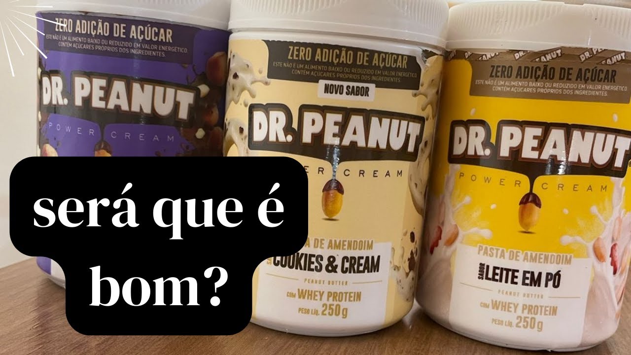 EXPERIMENTAMOS as  pastas de amendoim DR PEANUT - Leite em pó, Avelã e Cookies &Cream