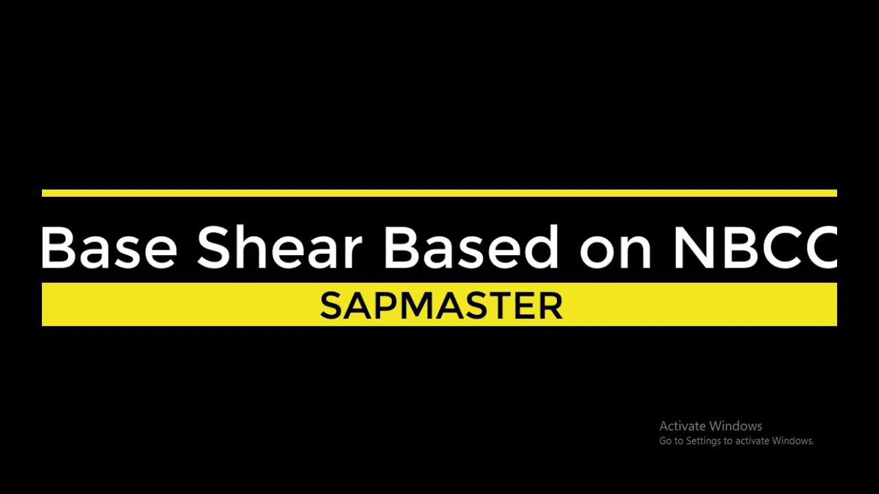 How to calculate base shear and seismic force based on national building code of Canada.