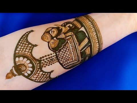 bridal full hand mehndi design peacock dhol kalash elephant by aaru