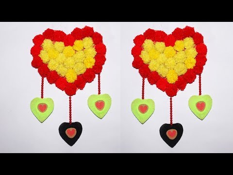 DIY-Valentines Day Wall Hanging_Make Wall Hanging With Woolen By Life Hacks 360 Video
