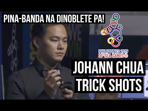 SIGAWAN ANG MGA NANUNUOD SA BILLIARDS TRICK SHOTS NI JOHANN CHUA | MENS Doubles PH vs SG