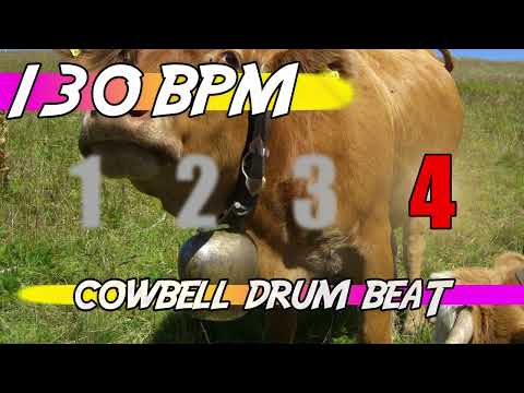 ✅ 130 BPM Cowbell Beat 🐮 10 minutes track for practicing 🐄