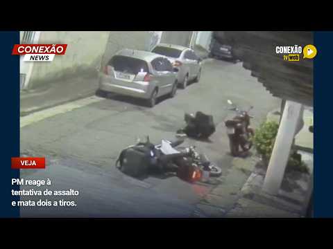 Vídeo: PM reage à tentativa de assalto e mata dois a tiros.