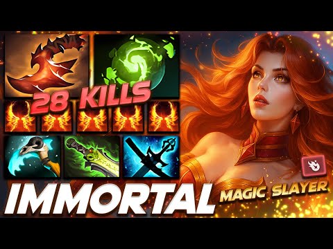Lina Magic Slayer 28 Frags - Dota 2 Pro Gameplay [Watch & Learn]