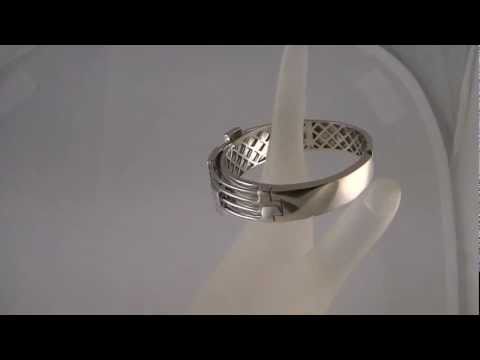 Fantastic Estate 1ct Diamond 14k White Gold Bangle bracelet ebay 120735990910