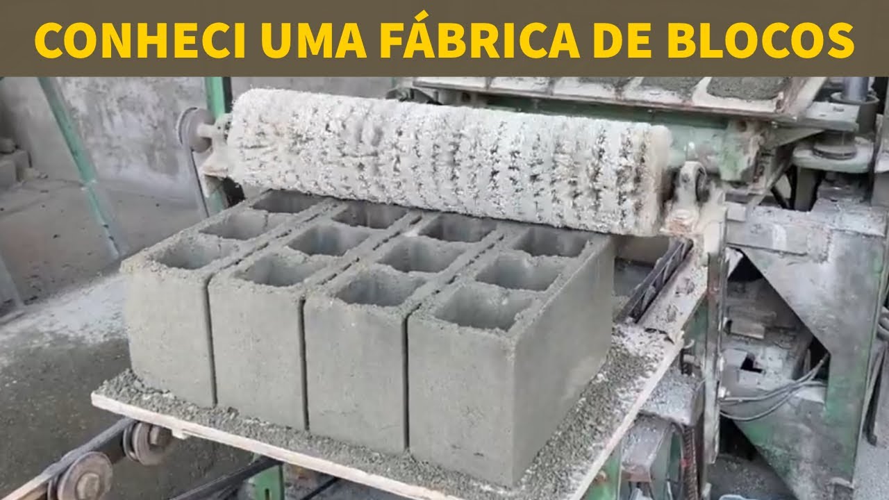 Como são produzidos os blocos de cimento | Mostrei o passo a passo da produção deles!!!