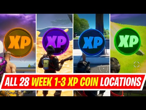 All 28 Gold, Purple, Blue and Green XP Coin Locations in Fortnite Chapter 2 Season 4