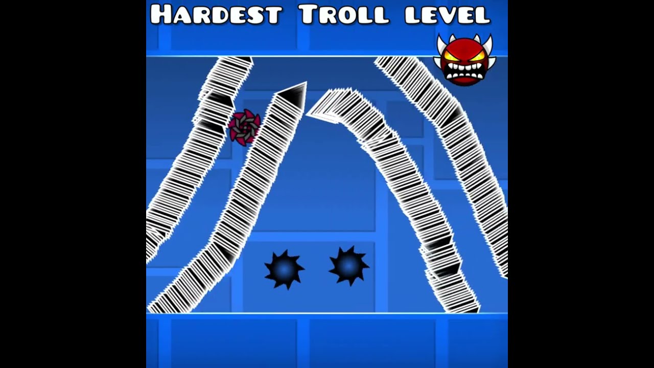 Worlds hardest EXTREME demon TROLL level | geometry dash #shorts