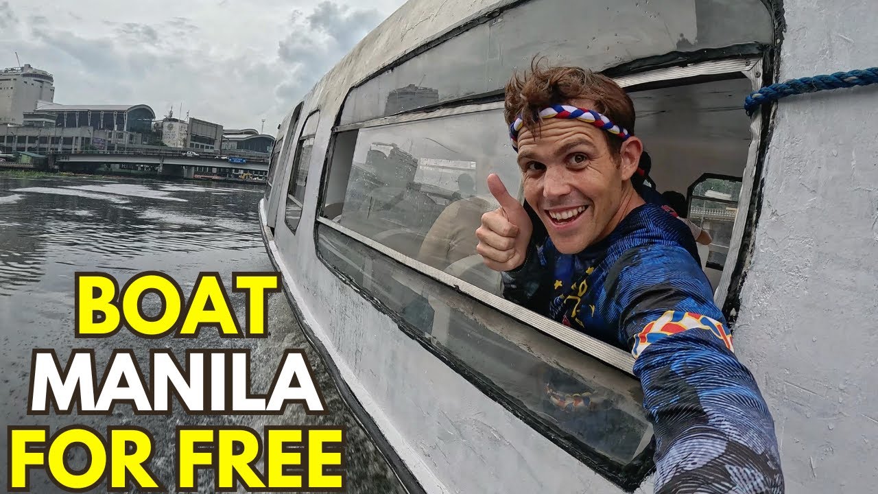 A traveler experiences Pasig River Ferry Ride in the video.