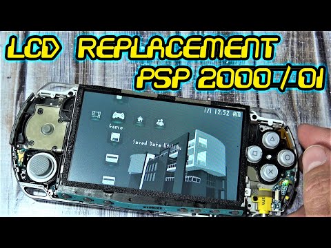 How to replace LCD screen  for Sony PSP Slim 2000 / 2001