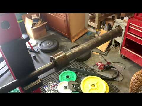 Restoring an old barbell. Removing rust from a barbell.