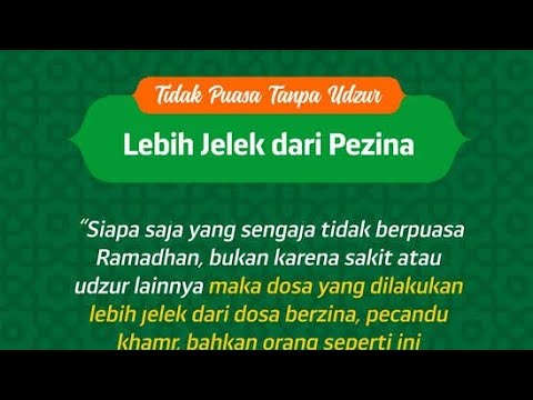 DOSA ORANG TIDAK PUASA RAMADHAN