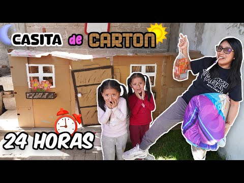 24 HOURS in a CARDBOARD HOUSE! My First 24-Hour Challenge