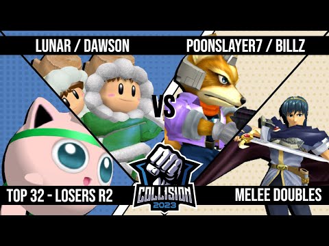 Collision 2023 Melee Doubles - Lunar/Dawson (Green) VS PoonSlayer7/Billz (Blue) - Top 32 - Losers R2