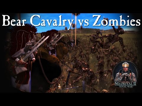 Bear Cavalry vs 5000 Zombies - Call of Warhammer - Medieval 2 Total War