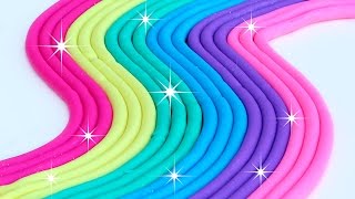 Sparkle Play Doh Rainbow Curls Learn Colors Glitter PlayDough Fun Kids Creative Play