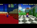 SUPER MARIO 64 BETA VS OFFICIAL RELEASE REAL N64
