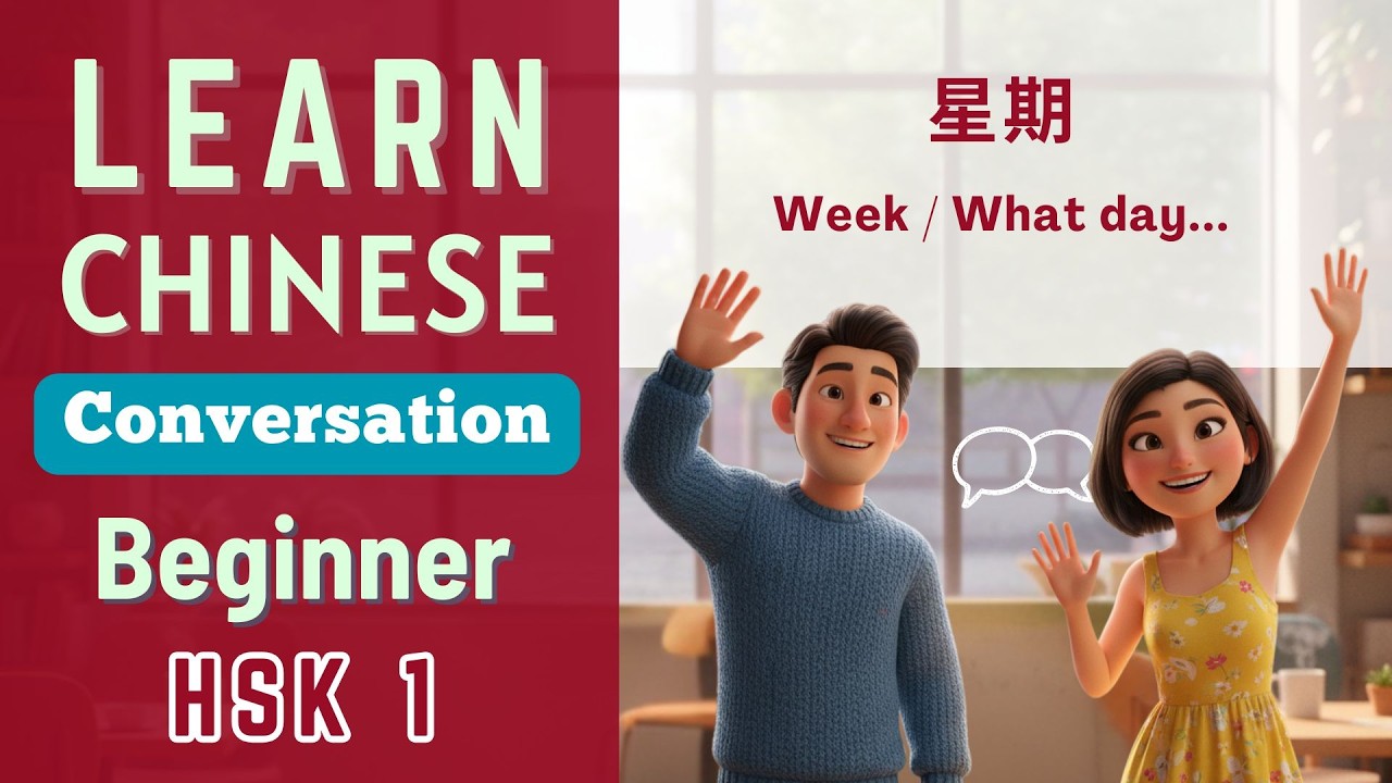 星期... | Week / What day... | Learn Chinese Conversation for Beginners | HSK1 - YouTube video featuring the word at the bottom