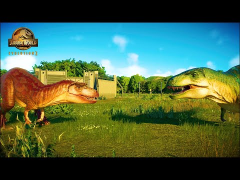 Acrocanthosaurus vs Albertosaurus, Jurassic World Evolution 2, Dinosaurs Fighting
