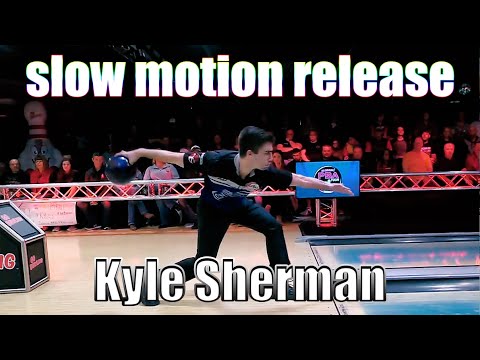 Kyle Sherman slow motion release - PBA Bowling