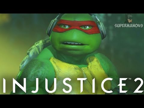 600 Damage Combo With Naked Raphael - Injustice 2 "Ninja Turtles" Gameplay
