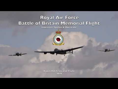 RAF Battle of Britain Memorial Flight - Lancaster, Spitfire & Hurricane - Biggin Hill Airshow 2019