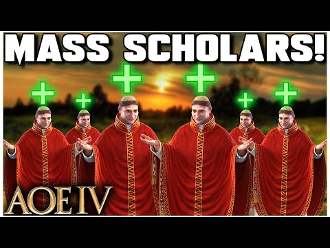 WTF is Mass SCHOLARS! HEAL oppo out of the game? | AoE4 | Grubby