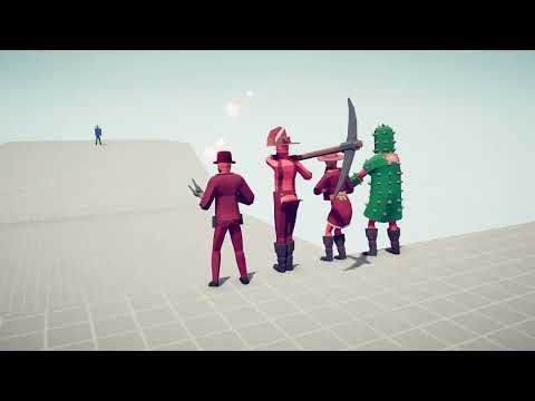 WILD WEST TEAM vs PRESENT ELF TEAM - Totally Accurate Battle Simulator TABS