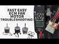 Fast Easy ECM FAN MOTOR Troubleshooting! ECM Blower Motors with Spade Terminals!