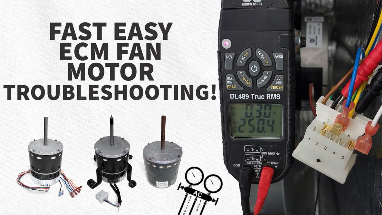 Fast Easy ECM FAN MOTOR Troubleshooting! ECM Blower Motors with Spade Terminals!
