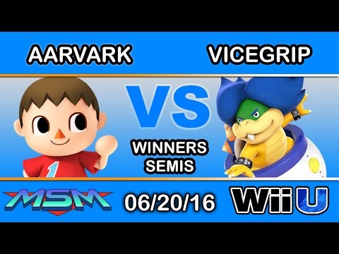 MSM 55 - Aarvark (Villager) Vs. Vicegrip (Ludwig) Winners Semis - Smash Wii U