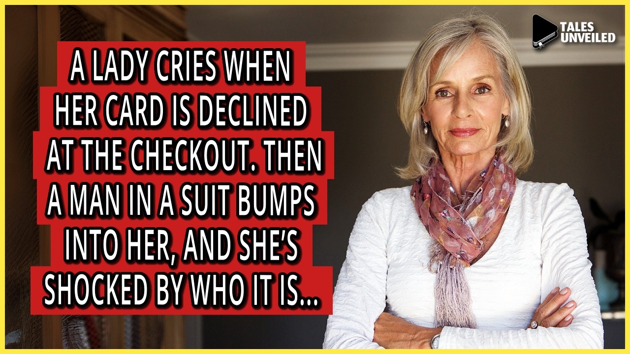 A Lady’s Card Is Declined at the Checkout. Then a Man in a Suit Bumps Into Her, and She’s Shocked...