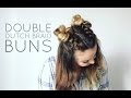 Double Dutch Braid Buns Half-up Hairstyle